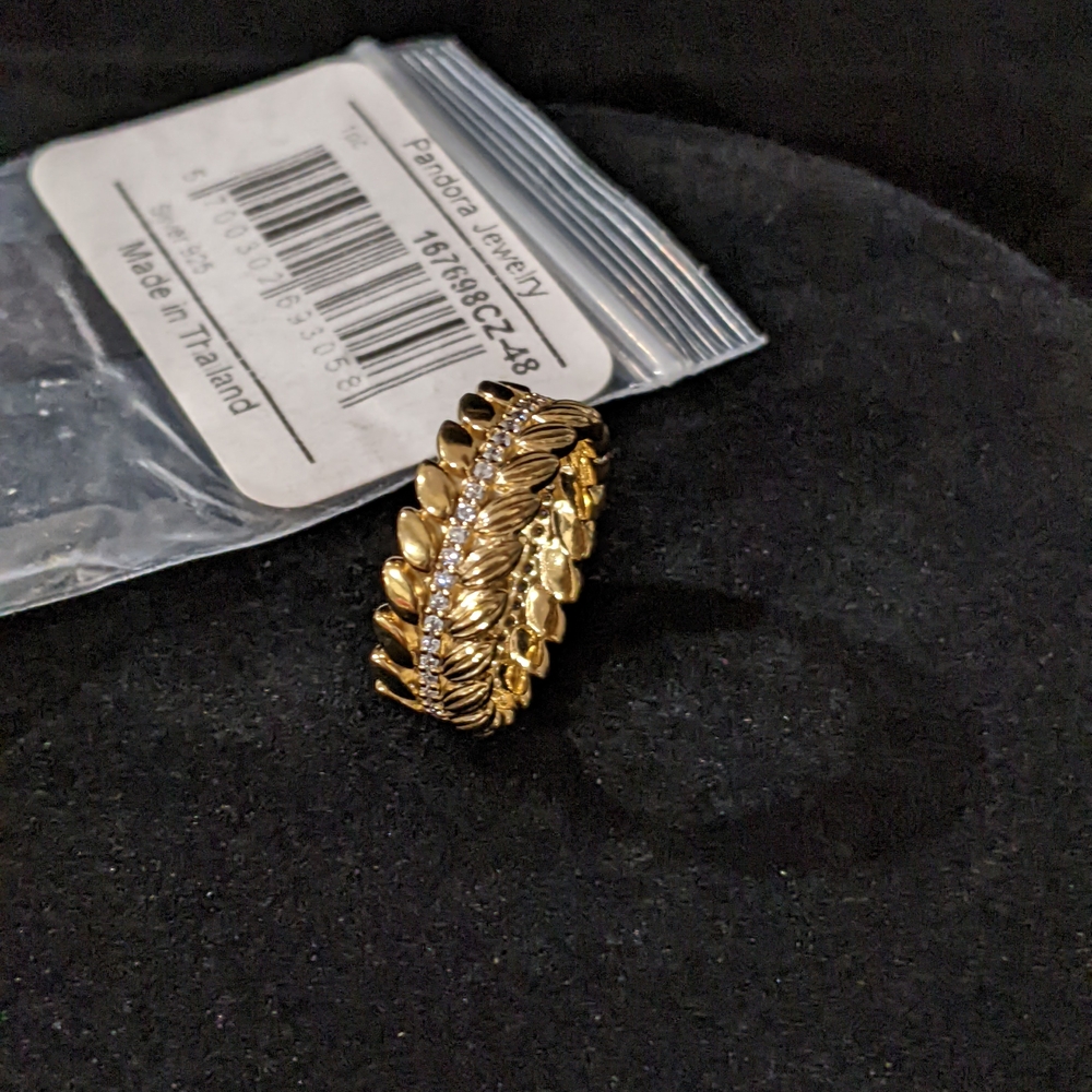 Pandora Gold and Silver Textured Ring